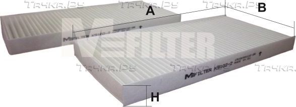 Салонный фильтр MFilter для Hyundai Tucson I 2004-2010. Артикул K 9102-2