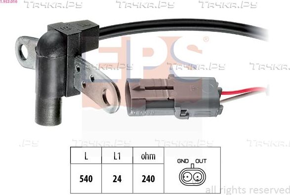 Датчик положения коленвала EPS Made in Italy - OE Equivalent для Renault Megane I 1996-2003. Артикул 1.953.016
