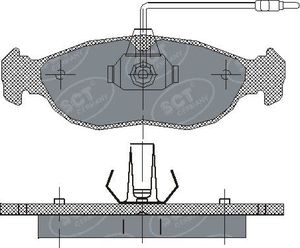 Тормозные колодки SCT-Germany передние для Citroen Saxo 1996-2004. Артикул SP 214 PR