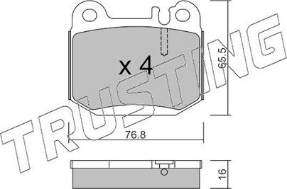 Тормозные колодки Trusting задние для Maserati Quattroporte V 2004-2012. Артикул 580.0