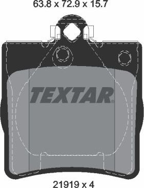 Тормозные колодки Textar Q+ задние для Chrysler Crossfire 2003-2008. Артикул 2191903