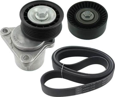 Приводной ремень поликлиновой с роликами (комплект) SKF для Ford Mondeo IV 2007-2015. Артикул VKMA 34061