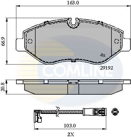 Тормозные колодки Comline Comline. Артикул CBP21555