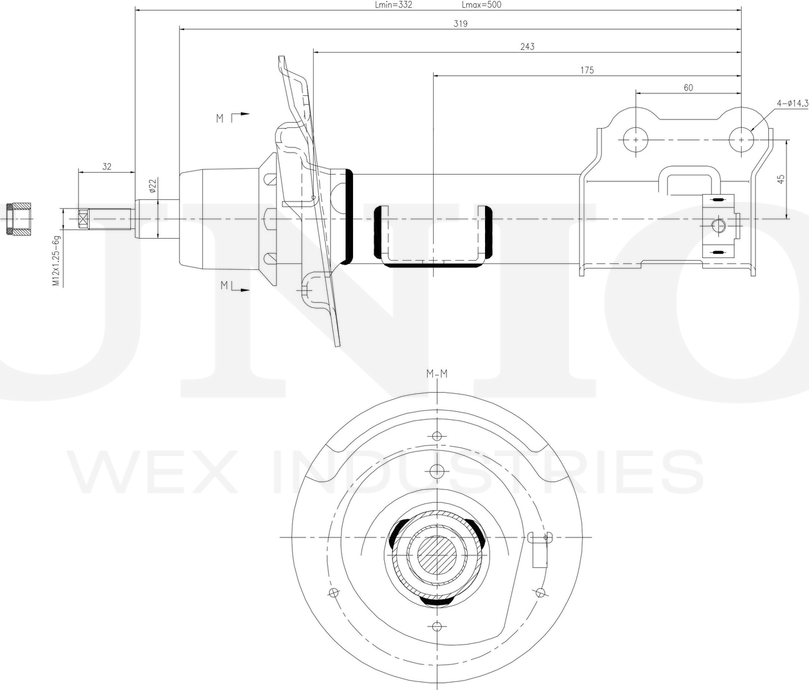 Амортизатор подвески (Unio). Артикул SAB-10329