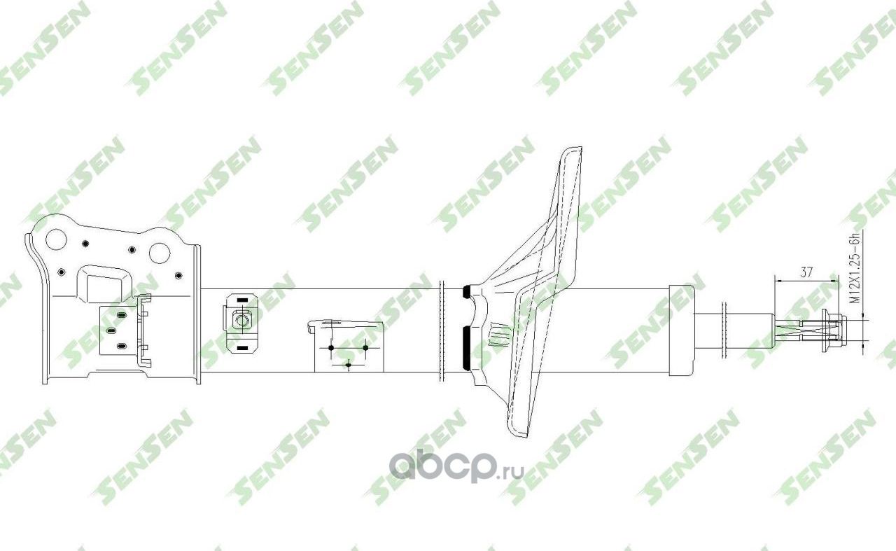 АМОРТИЗАТОР ГАЗОВЫЙ, ЗАДНИЙ ПРАВЫЙ HYUNDAI ELANTRA 1.6/1.8/2.0/2.0CRDI (Sensen). Артикул 42140840