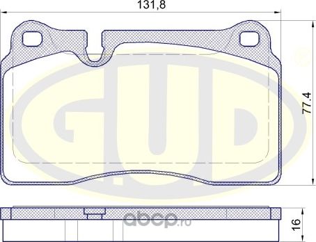 Колодки тормозные дисковые | перед | (G.u.d). Артикул GBP120000