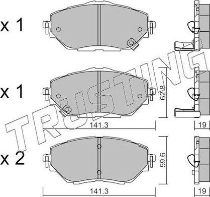 Тормозные колодки Trusting. Артикул 1088.0
