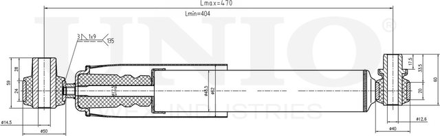 Амортизатор подвески (Unio). Артикул SAB-10589