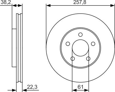 Тормозной диск Bosch. Артикул 0 986 479 R56