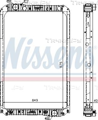 Радиатор охлаждения двигателя Nissens. Артикул 62571A