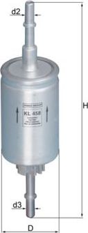 Топливный фильтр Mahle. Артикул KL 458