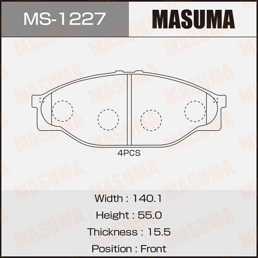 Тормозные колодки Masuma. Артикул MS-1227