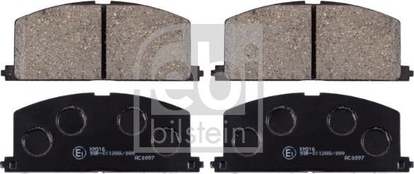 Тормозные колодки Febi Bilstein. Артикул 16581