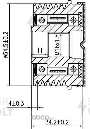 Муфта генератора обгонная StartVOLT. Артикул SGP 1008