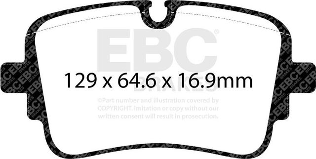 Тормозные колодки EBC Brakes для Audi Q8 I 2020-2026. Артикул DP52456NDX