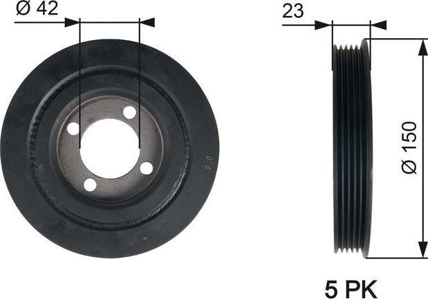 Шкив коленвала Gates DriveAlign® для Citroen AX 1994-1997. Артикул TVD1026