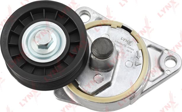 Натяжной ролик (натяжитель) приводного клинового зубчатого ремня LYNXauto. Артикул PT-3011