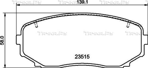 Тормозные колодки Nisshinbo Strong Ceramic передние для Mazda CX-7 I 2006-2014. Артикул NP3037SC
