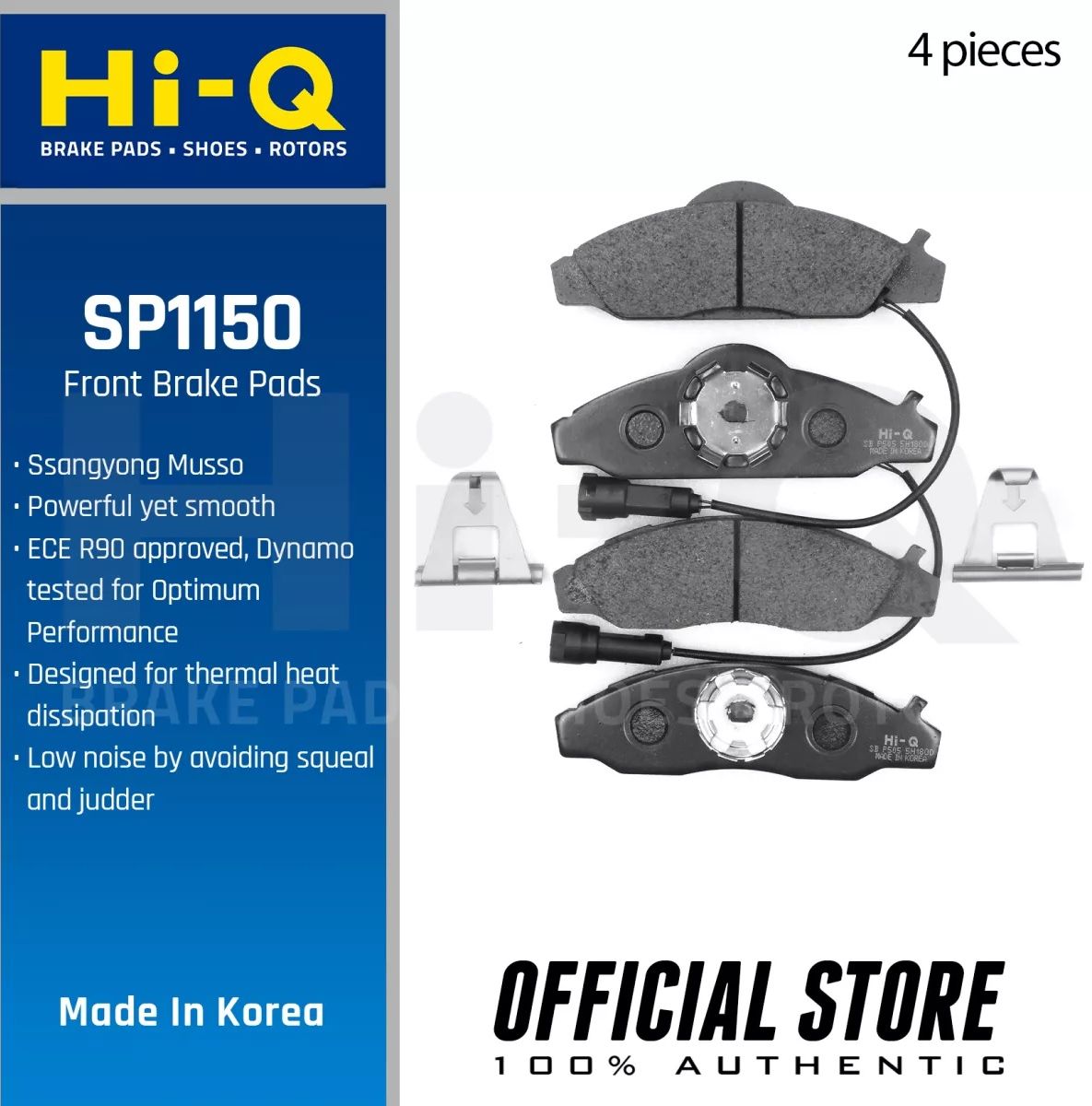 Тормозные колодки Sangsin Hi-Q. Артикул SP1150