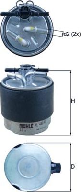 Топливный фильтр Mahle. Артикул KL 440/41