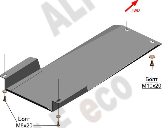 Защита Alfeco для АКПП Toyota Mark II (X100) 1996-2000. Артикул ALF.24.45