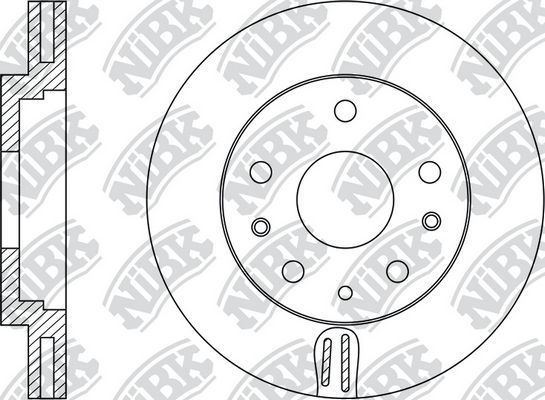 Тормозной диск NiBK передний для Mazda CX-7 I 2007-2013. Артикул RN1501