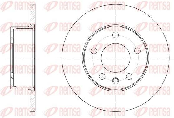 Тормозной диск Remsa передний для Opel Omega A 1986-1994. Артикул 6201.00