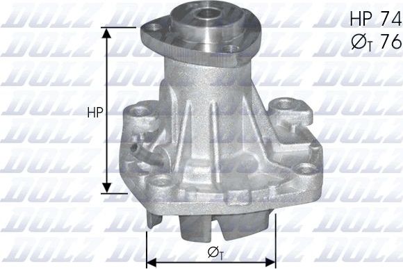 Помпа (водяной насос) Dolz для Rover 800 1992-1999. Артикул A341ST