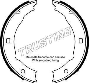 Тормозные колодки (стояночная тормозная система) Trusting задние для Lotus Evora 2009-2016. Артикул 079.193