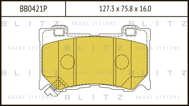 Колодки тормозные INFINITI FX35/FX37/FX50 08- перед. (Blitz). Артикул BB0421P