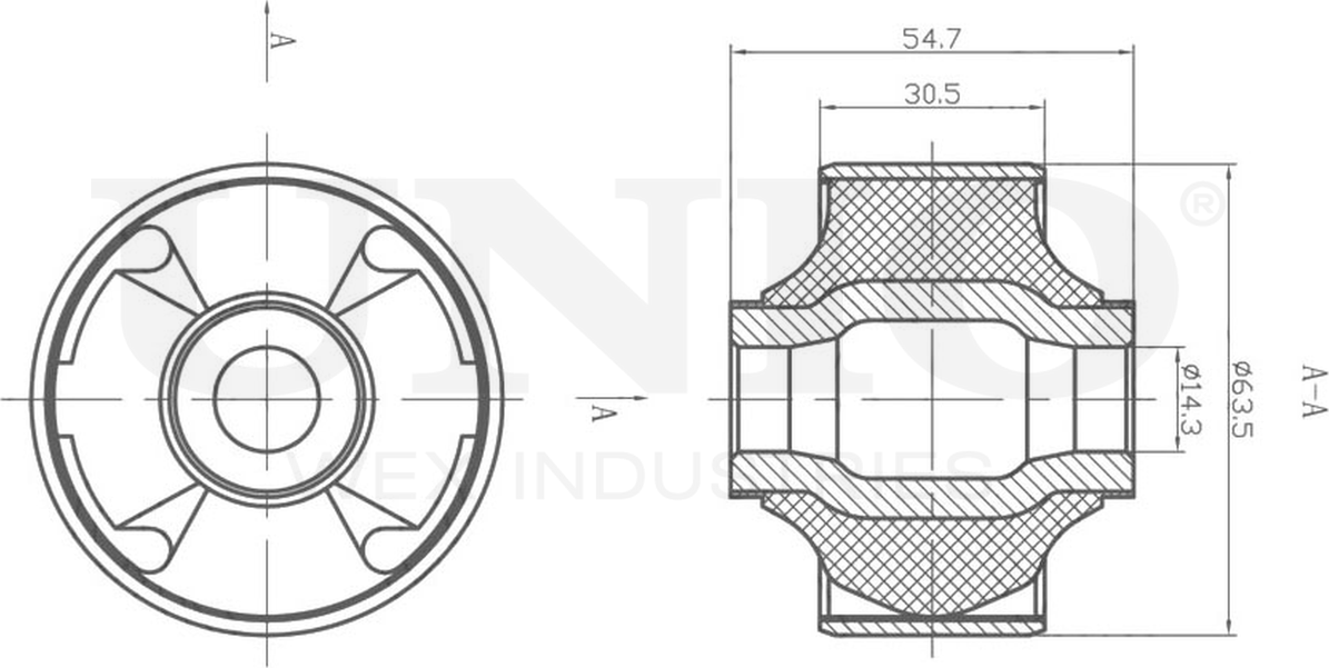 Сайлентблок рычага подвески (Unio). Артикул RMP-20171