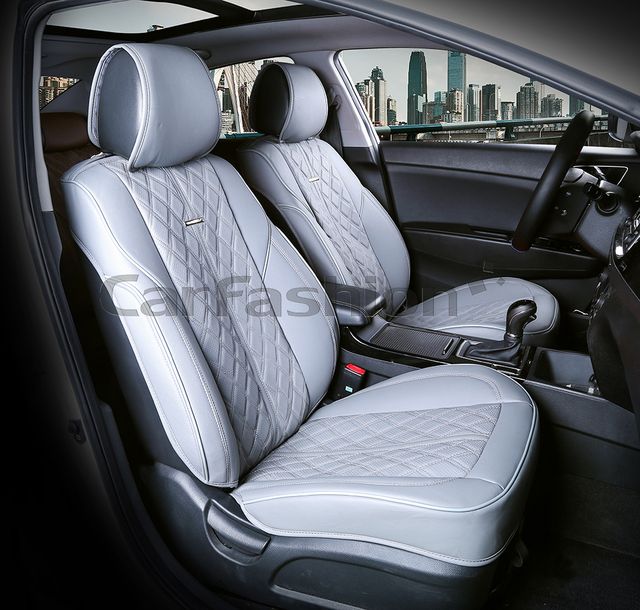 Накидки универсальные CarFashion Balaton на переднее сидения авто, цвет Серый/Серый/Серый. Артикул 21997