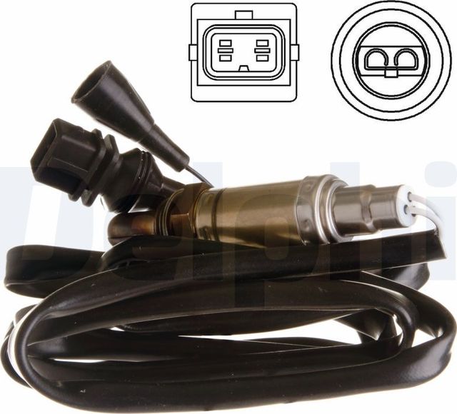 Лямбда-зонд (кислородный датчик) Delphi для Volvo 240 Series 1986-1993. Артикул ES10957-12B1