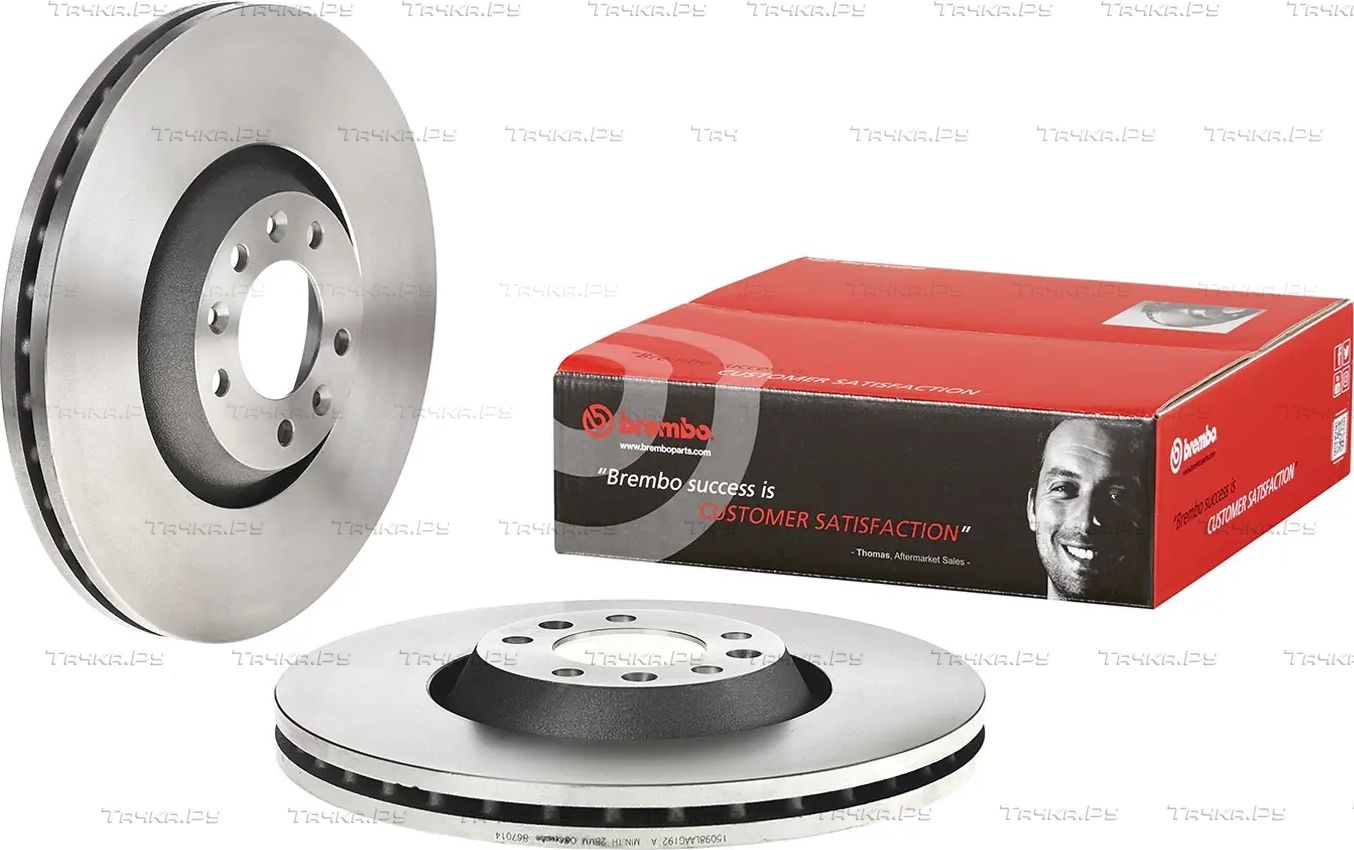 Тормозной диск Brembo PRIME LINE передний для Citroen C6 2005-2012. Артикул 09.8670.14