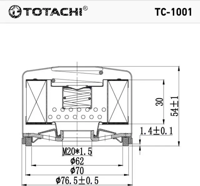 ТОТАЧИ Фильтр масляный TC-1001 15208-00QAB MANN W 75/3 (Totachi). Артикул TC1001