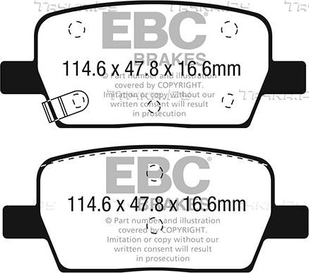 Тормозные колодки EBC Brakes. Артикул DP43064R