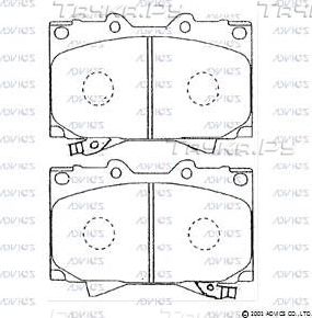 Тормозные колодки Advics передние для Toyota 4Runner IV 2002-2009. Артикул A1N144