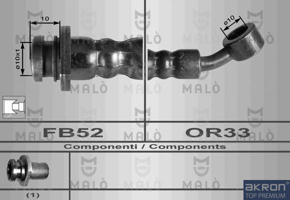 Тормозной шланг Malò. Артикул 80120