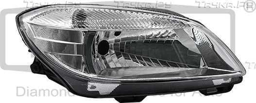 Фара передняя основная DPA правая для Skoda Fabia II 2006-2014. Артикул 99411287002