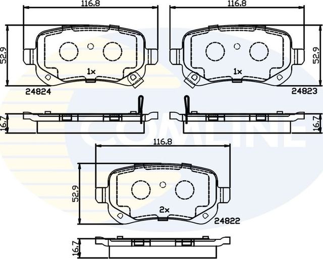 Тормозные колодки Comline Comline задние для Dodge Journey I 2008-2026. Артикул CBP36067