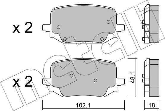 Тормозные колодки Metelli. Артикул 22-1331-0