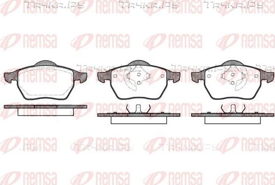 Тормозные колодки Remsa передние для Audi A4 I (B5) 1994-2001. Артикул 0390.40