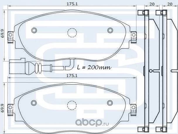 Колодки тормозные передние (Starke). Артикул 173535