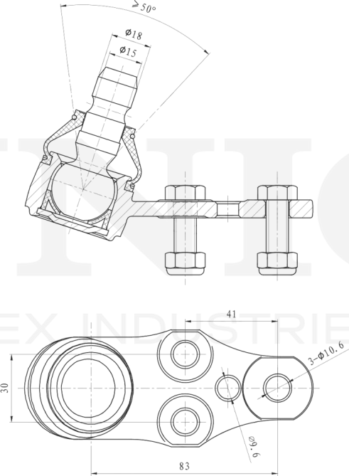Опора шаровая (Unio). Артикул SSP-20075