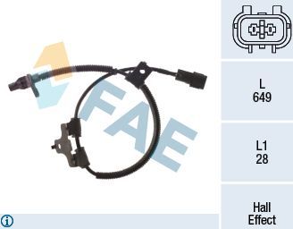 Датчик ABS FAE. Артикул 78496