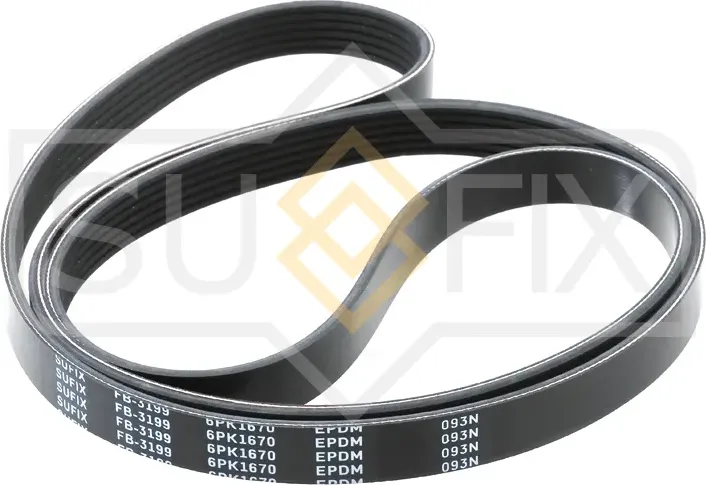 Ремень поликлиновый 6PK1670 (Sufix). Артикул FB-3199