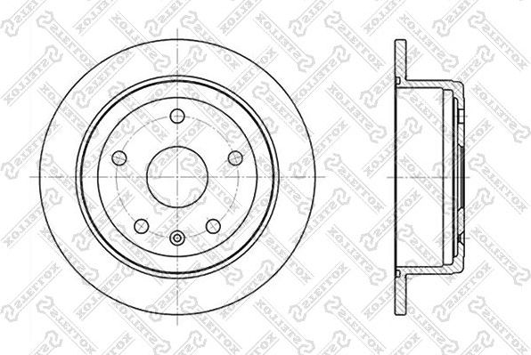 Тормозной диск Stellox. Артикул 6020-5005-SX