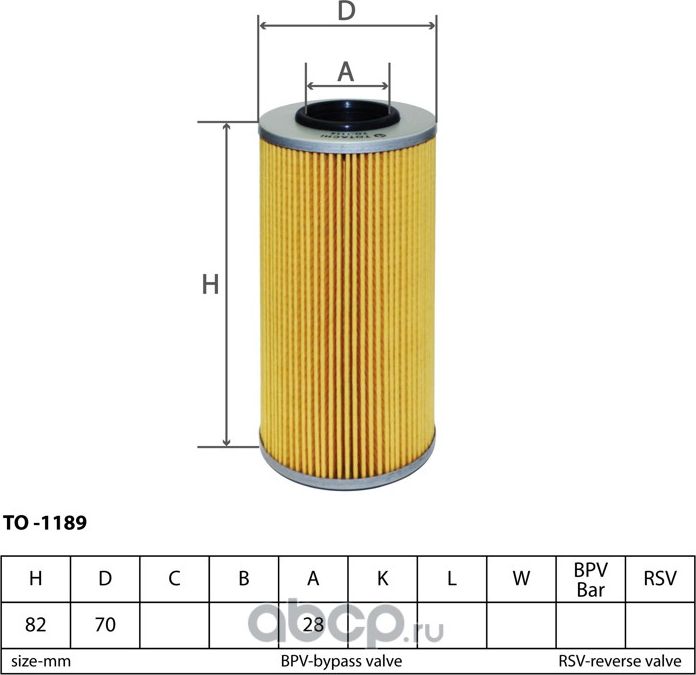 TOTACHI TO-1189 O-116 04152-31060 MANN HU 7009 z Totachi. Артикул TO1189