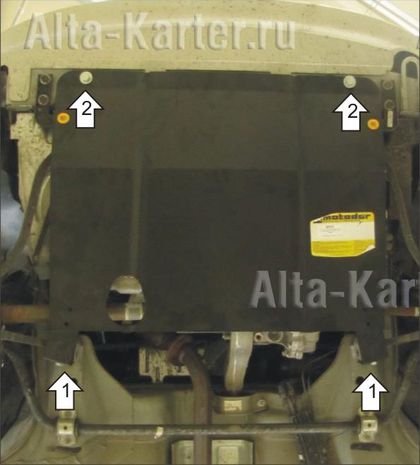 Защита Мотодор для картера, КПП Lada Granta седан 2011-2024. Артикул 62104