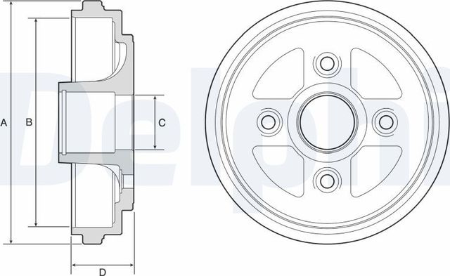 Тормозной барабан Delphi. Артикул BF602
